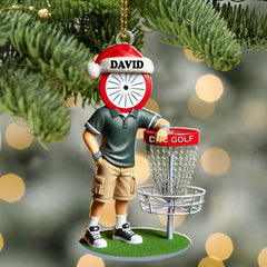 Maxcorners Custom Name Golf Ornament, Christmas Gift Decoration 2D Flat LM2211