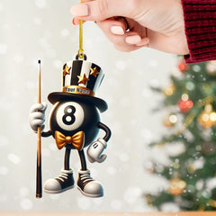 Maxcorners Mr.Billiard Christmas Ornament, Personalized Ornament 2D Flat LM2211