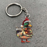 Maxcorners Personalized Duck Acrylic Christmas Ornament Funny Custom Hunting Tree Decoration For Hunters LM0110