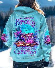 Maxcorners My Broom Broke So Now Flamingo Halloween Camping All Over Print LM2101