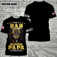 Maxcorners Being Billiard Papa Is Priceless Personalized 3D Shirt