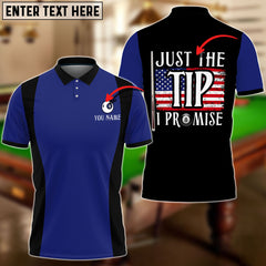 Maxcorners Billiards Just The Tip Personalized Name 3D Shirt