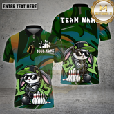 Maxcorners Bowling Shirt – Street Graffiti Bunny Cartoon with Bowling Pins & Ball – Personalized Name, Team Name 3D Shirt