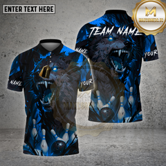 Maxcorners Bowling Shirt Werewolf Rage Bowling Pins Multioptions Personalized Name, Team Name Unisex 3D Shirt (4 Colors)