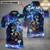 Maxcorners Billiard Shirt Grim Reaper Cosmic 8 Ball Multioptions Personalized Name, Team Name Unisex 3D Shirt (4 Colors)