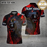 Maxcorners Billiard Shirt Wolf Eyes 8 Ball Multioptions Personalized Name, Team Name Unisex 3D Shirt (4 Colors)