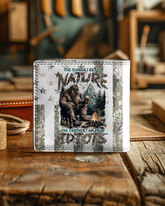 Maxcorners The Closer I Get To Nature Bigfoot Leather Wallet LM2101