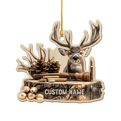 Maxcorners Personalized Deer Hunting OrnamentUnique Christmas Gift for Hunters & Outdoorsmen LM0110