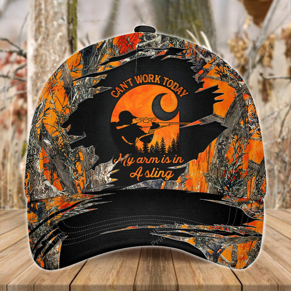 Maxcorners Can't Work Today Orange Camouflage Hunting Apparels