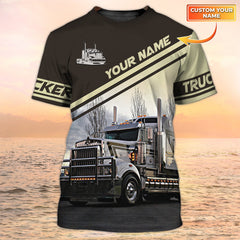 Maxcorners Big Truck T Shirts, Truck Driver Personalized T-Shirt