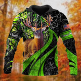 Maxcorners Personalized Name The Premium Deer Hunting 3D Hoodie & Zip Hoodie