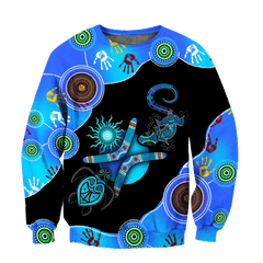 Maxcorners Aboriginal Naidoc Week Blue Turtle Lizard Shirts