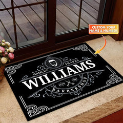 Maxcorners Big Personalized Name & Year Barber Shop Doormat