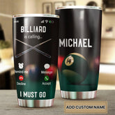 Maxcorners Billiards Is Calling Personalized Name Tumbler