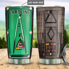 Maxcorners Billiards Pool Personalized Name Tumbler