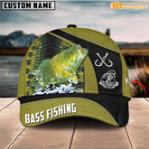 Maxcorners Personalized Bass In The Ocean Fishing Cap