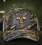 Maxcorners Jesus Hunting Fishing Camo Classic Cap
