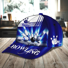 Maxcorners Bowling Classic Personalized Name 3D Cap