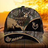 Maxcorners Premium Florapunk Country Girl Deer Hunting Trucker Personalized Hats 3D