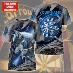 Max Corners Darts board Blue Wolf 3D Personalized Sport Jersey Polo Shirt
