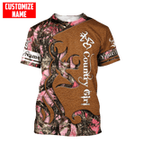 Maxcorners Customized Name Country Girl 3D Design All Over Printed