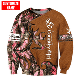 Maxcorners Customized Name Country Girl 3D Design All Over Printed