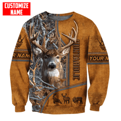 Maxcorners Huntaholic Personalized Name 3D Over Printed Hoodie