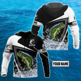 Maxcorners Bass Fishing Personalized Name 3D Shirt