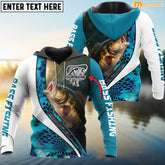 Maxcorners Bass Fishing Personalized Name 3D Shirt