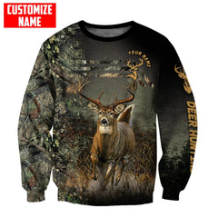 Maxcorners Hunter Camo Personalized Name 3D Over Printed Hoodie