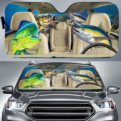 Fishing 3D Car Sun Shade