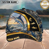 Maxcorners Fishing Gold Stripe Camo Personalized 3D Cap