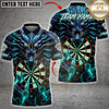 Maxcorners Darts Dark Dragon Flaming Dartboard Design Multicolor Customized Name, Team Name 3D Shirts
