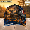 Maxcorners Hunting American Flag Sunset Rifle Personalized 3D Cap
