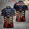 Maxcorners Darts Dark Dragon Flaming Dartboard Design Multicolor Customized Name, Team Name 3D Shirts