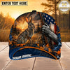 Maxcorners Hunting American Flag Sunset Rifle Personalized 3D Cap