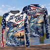 (13 Breeds) Maxcorners Fishing American Flag Beer Freedom Eagle Splash Design Custom Name & Team Name 3D Shirts