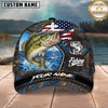 Maxcorners Fishing American Flag Camo Personalized 3D Cap