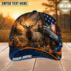 Maxcorners Hunting American Flag Sunset Rifle Personalized 3D Cap
