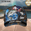 Maxcorners Fishing American Flag Camo Personalized 3D Cap
