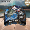 Maxcorners Fishing American Flag Camo Personalized 3D Cap
