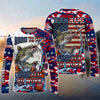 (13 Breeds) Maxcorners Fishing American Flag Just One More Cast Sunset Splash Design Custom Name & Team Name 3D Shirts