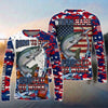 (13 Breeds) Maxcorners Fishing American Flag Just One More Cast Sunset Splash Design Custom Name & Team Name 3D Shirts