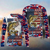 (13 Breeds) Maxcorners Fishing American Flag Just One More Cast Sunset Splash Design Custom Name & Team Name 3D Shirts