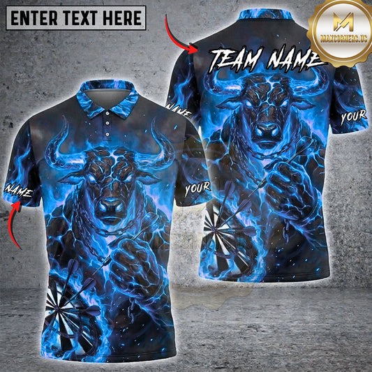 Maxcorners Darts Charging Minotaur Lightning Design Multiple Options Personalized Name, Team Name 3D Shirt
