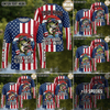 (13 Breeds) Maxcorners Fishing Red White Blue Camo Born To Fish Forced To Work Beer Design Custom Name & Team Name 3D Shirts