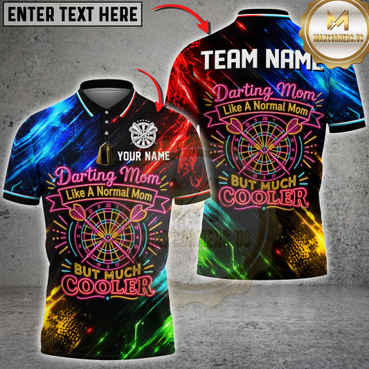Maxcorners Darts Darting Mom Like A Normal Mom But Much Cooler Design Personalized Name 3D Unisex Shirt