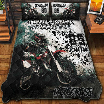 Maxcorners Motocross 6 Personalized Bedding Set