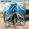 Maxcorners Fishing Tumbler Blue Ice Shard Mountain Design Personalized Name Tumbler (13 Species)