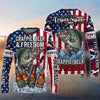 (13 Breeds) Maxcorners Fishing American Flag Fish Hard Sleep Later Bandana Sunglasses Design Custom Name & Team Name 3D Shirts